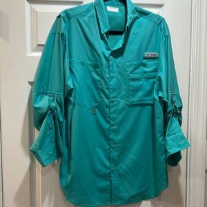 Men's Teal Button-Up Jacket